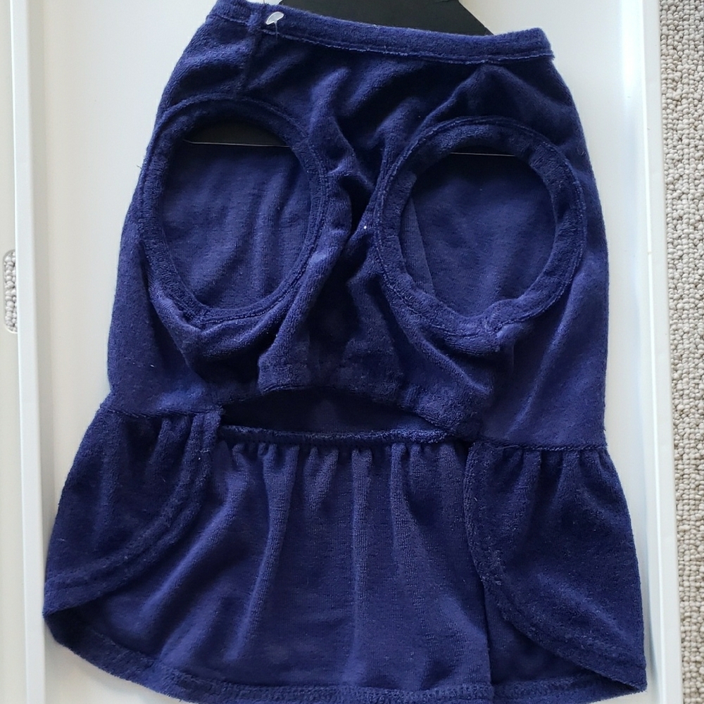 Juicy Couture Navy Pet Dress with Rhinestone Logo - Picture 4 of 10